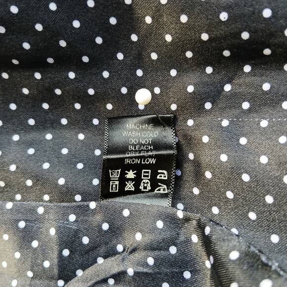 Iris Basic Black Double Breasted Peacoat Juniors M Repaired Vintage Y2K skirted - Picture 10 of 16